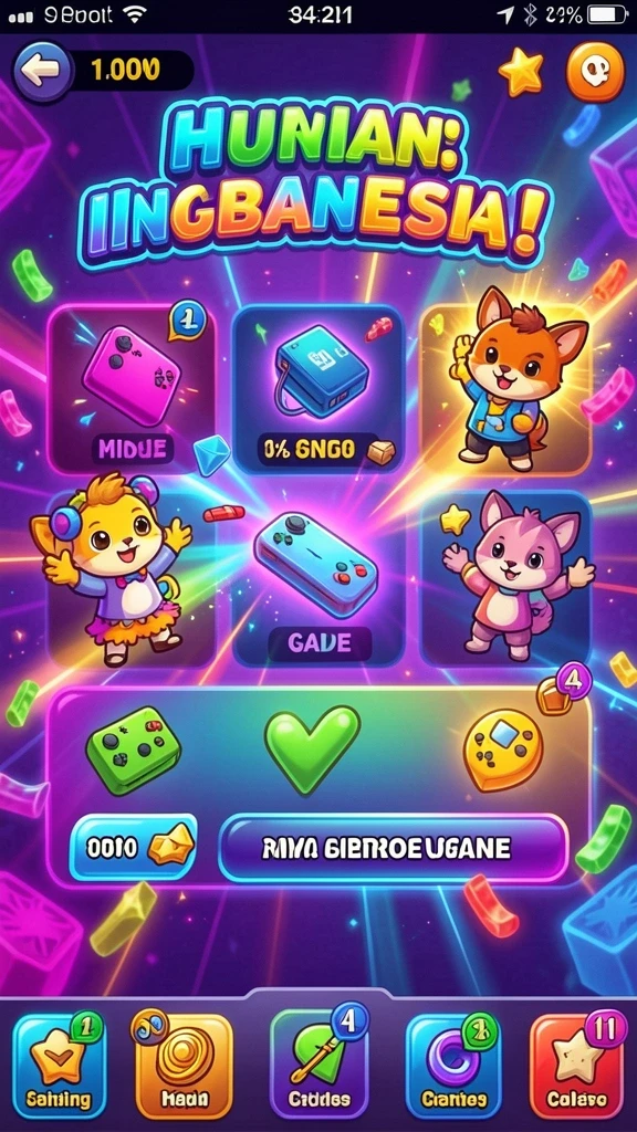 udintogel - Tampilan utama UDINTOGEL dengan pilihan permainan.